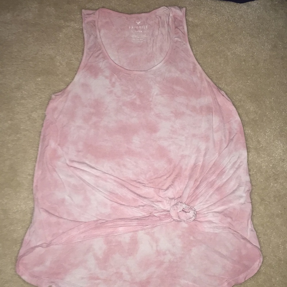 Pink tie dye tank top